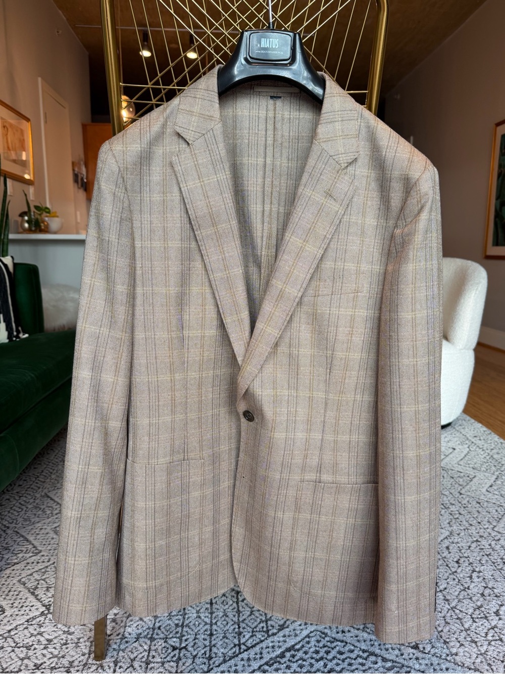 J Crew Ludlow Tan Brown Plaid Blazer - new, never worn